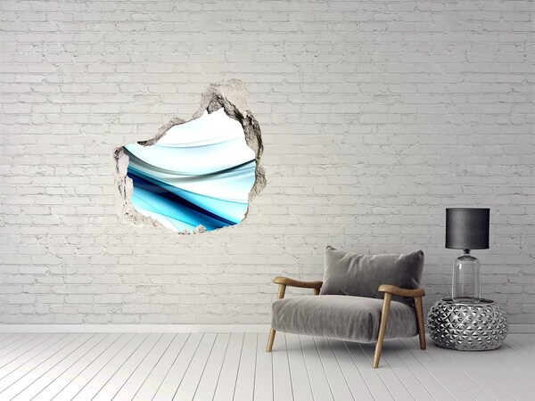 Hole wall sticker A wave in the blue