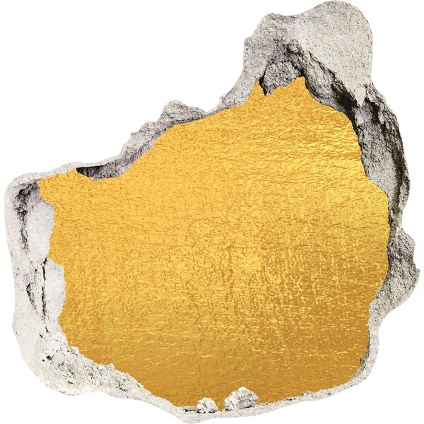 3D wall hole wallpaper Golden foil background