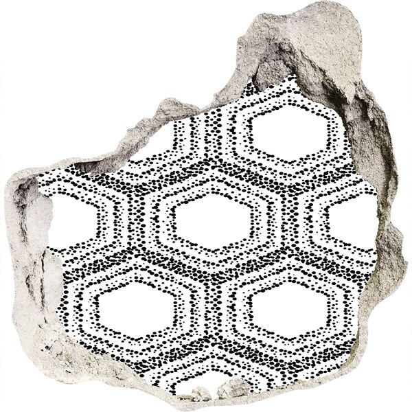 Hole wall sticker Geometric pattern on the wall
