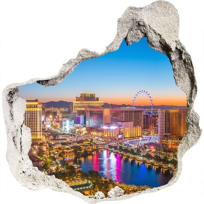 Hole in the wall decal Las Vegas at night