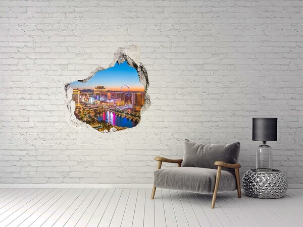 Hole in the wall decal Las Vegas at night