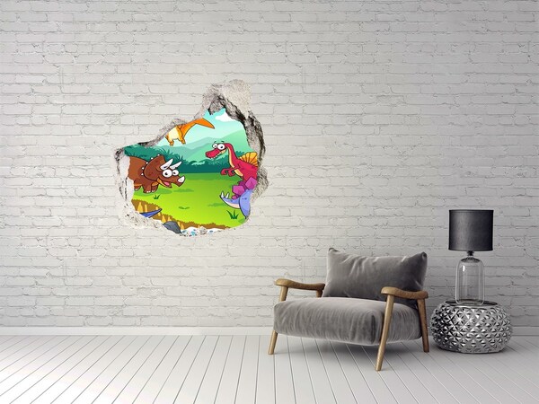 Hole in the wall decal Dinosaurs