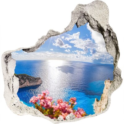 Hole in the wall sticker View from the cliff above the sea