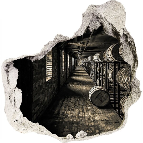 Hole in the wall sticker Interior of the barrel cellar