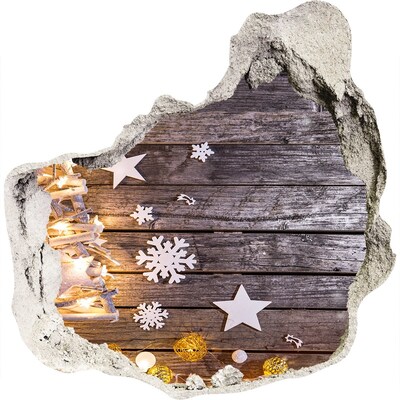 Hole in the wall sticker Illuminated Christmas tree