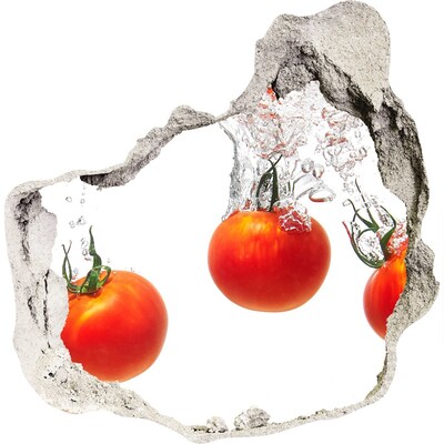 Hole in the wall sticker Tomatoes under water