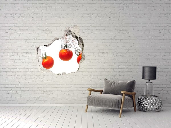 Hole in the wall sticker Juicy tomatoes in water