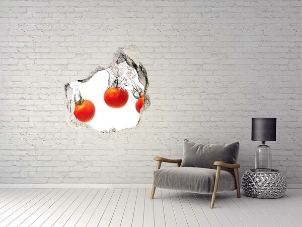 Hole in the wall sticker Tomatoes under water