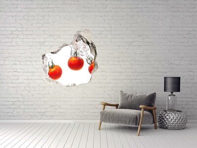 Hole in the wall sticker Tomatoes under water