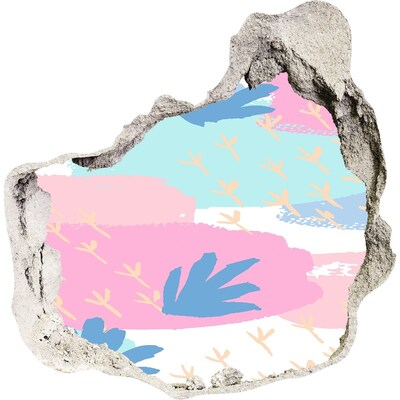 Hole wall sticker Tropical paradise behind the wall