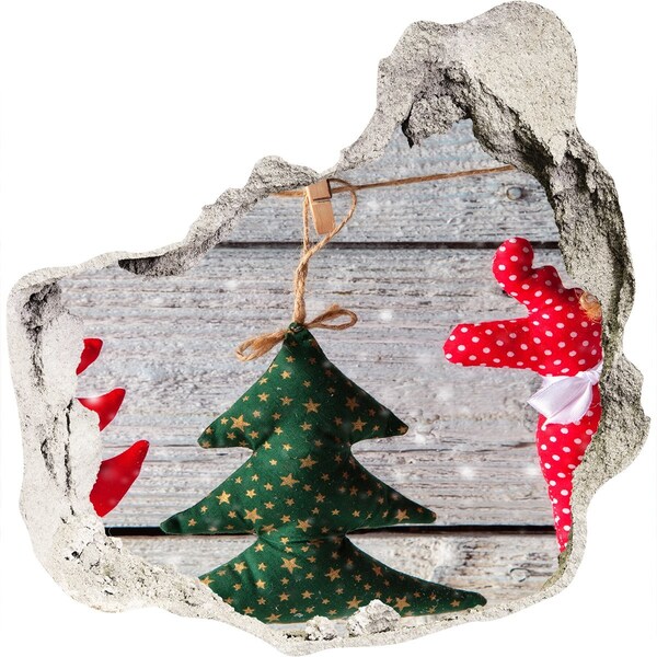Hole in the wall decal Hole in the wall Christmas decoration