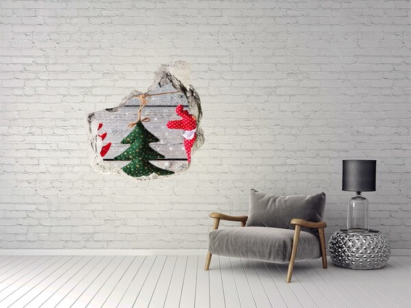 Hole in the wall decal Hole in the wall Christmas decoration