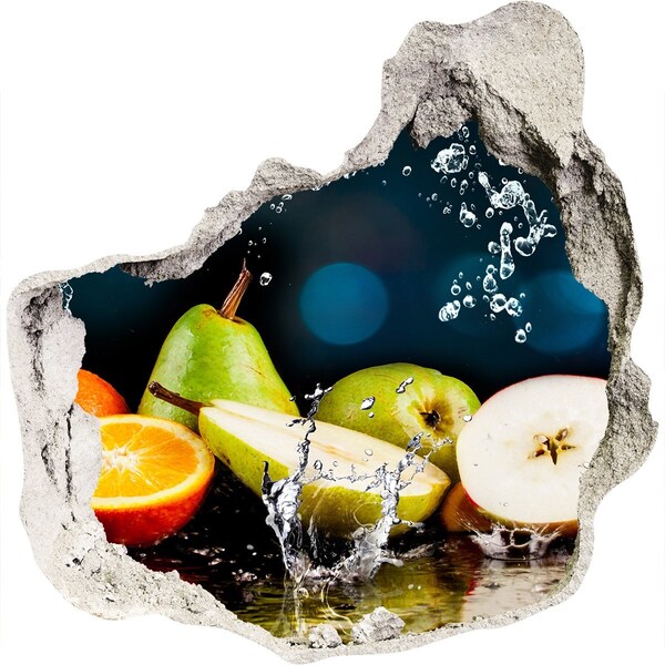 Hole wall sticker Fruit and water