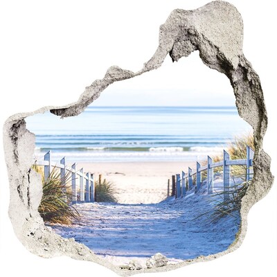 3D wall hole Mysterious ocean beach