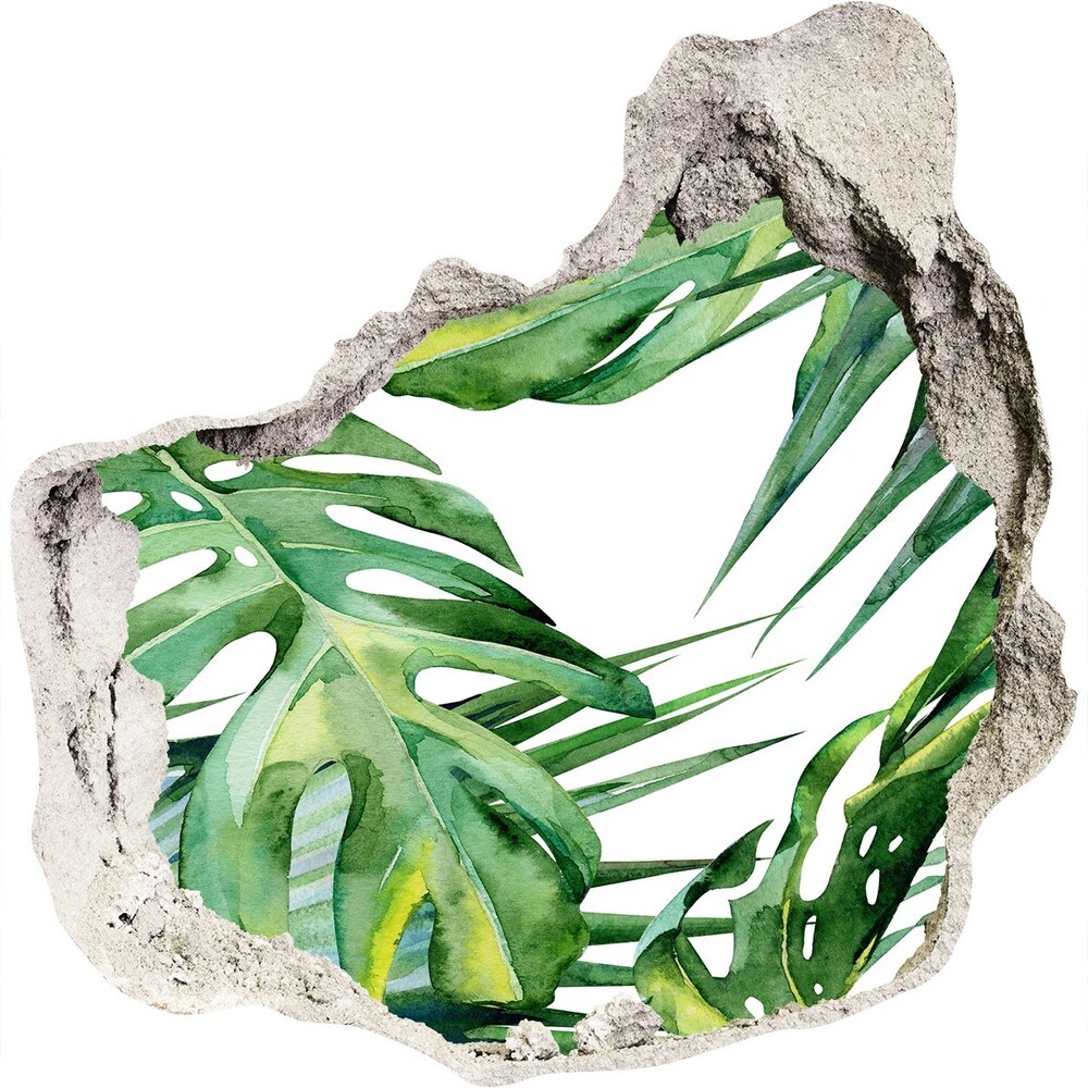 Hole wall sticker Tropical leaves