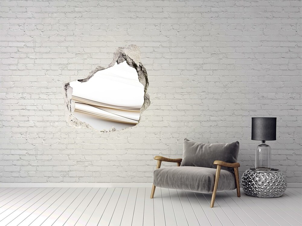 3D wall hole wallpaper Wave abstraction