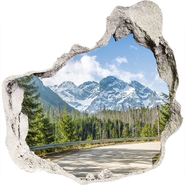 Hole in the wall decal Mountain landscape behind the hole in the wall
