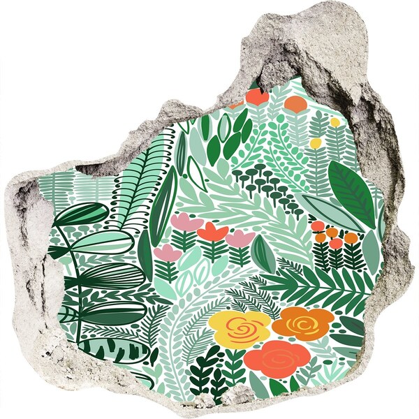 Hole in the wall sticker Hole in the Wall Flower Garden