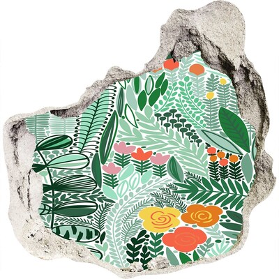 Hole in the wall sticker Hole in the Wall Flower Garden