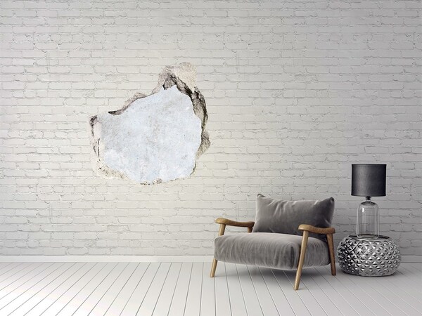 3D wall hole wallpaper Concrete background