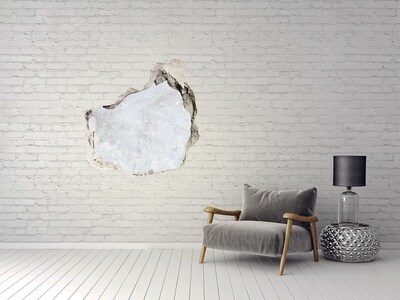 3D wall hole wallpaper Concrete background