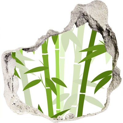 Hole in the wall decal Bamboo in a hole in the wall