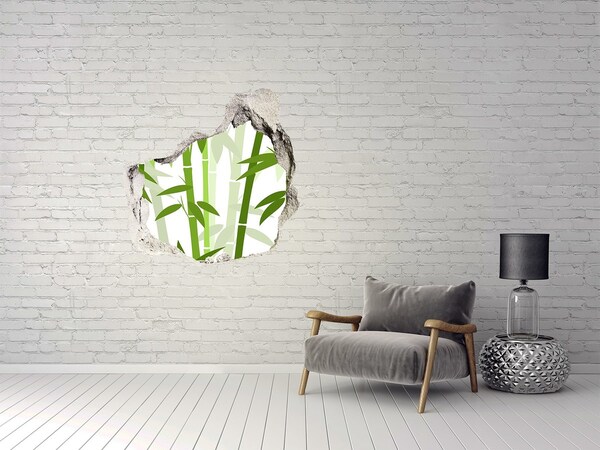 Hole in the wall decal Bamboo in a hole in the wall