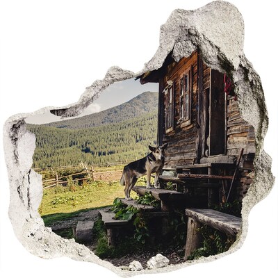 Hole in the wall decal A Lost Cottage in the Mountains