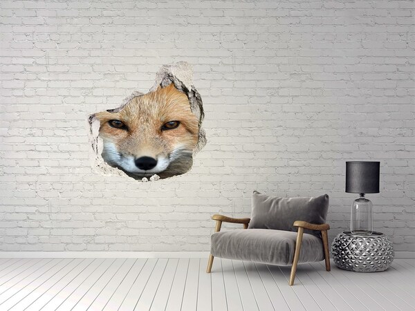 Hole in the wall sticker The Fox in the Hole in the Wall