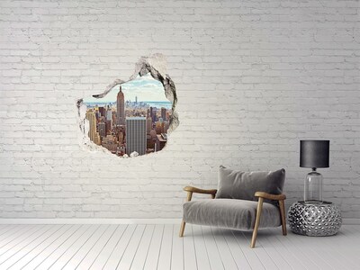Hole in the wall decal View of New York