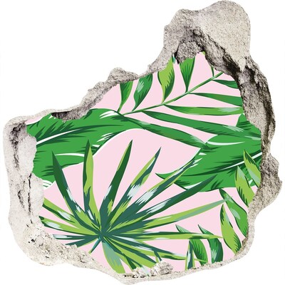 Hole wall sticker Tropical leaves