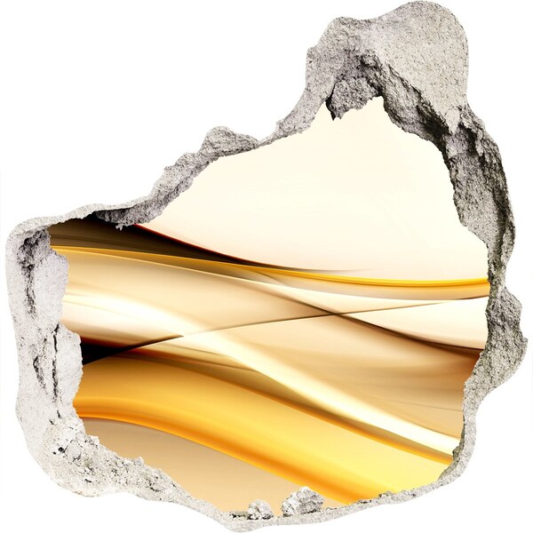 3D wall hole Golden Waves in a Hole in the Wall