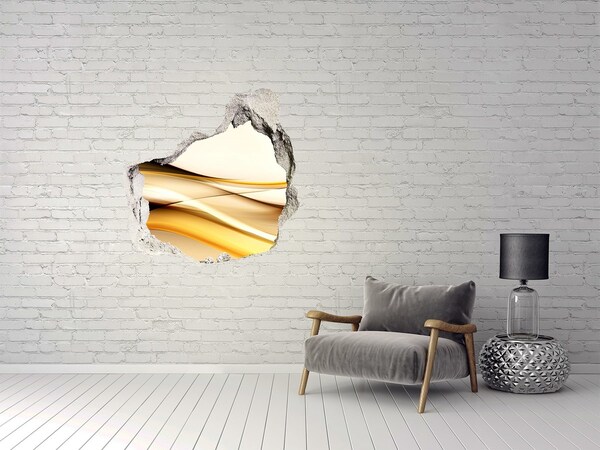 3D wall hole Golden Waves in a Hole in the Wall