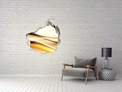 3D wall hole Golden Waves in a Hole in the Wall