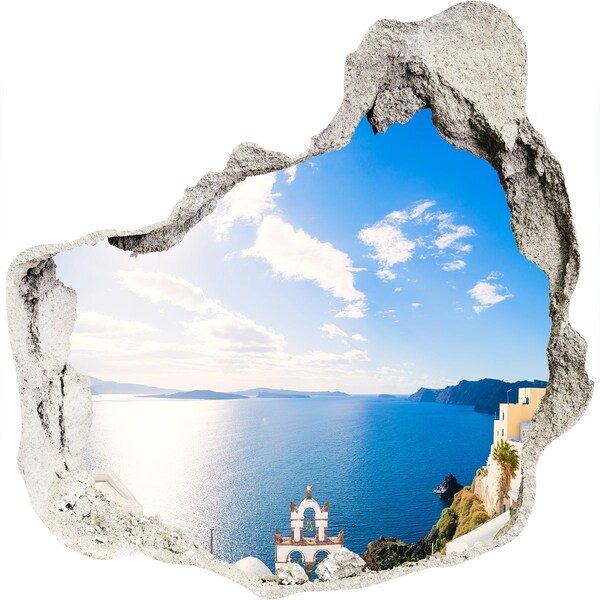 Hole wall sticker Santorini Greece