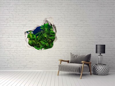 Hole wall sticker The underwater world in the aquarium
