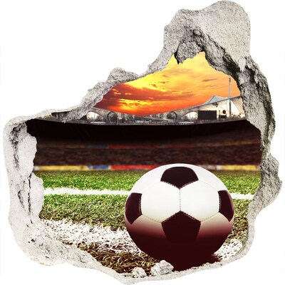 Hole wall sticker Football stadium at sunset