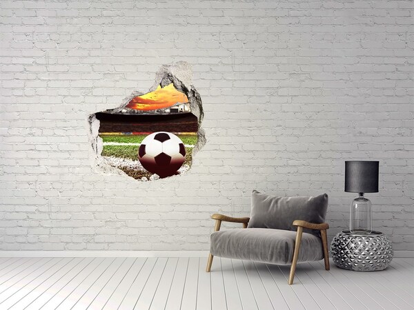 Hole wall sticker Football stadium at sunset