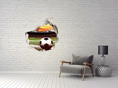 Hole wall sticker Football stadium at sunset