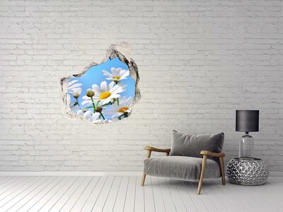 3D wall hole wallpaper A flower paradise behind the wall