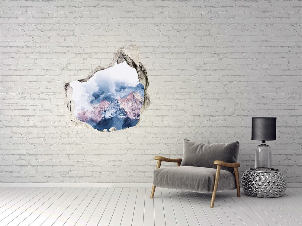 Hole in the wall sticker Mountain range