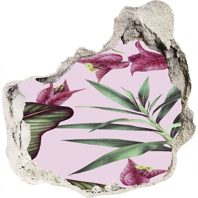 Hole wall sticker Tropical flowers