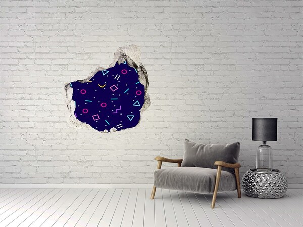 Hole wall sticker Geometric background