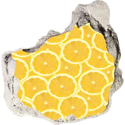 Hole wall sticker Lemon explosion