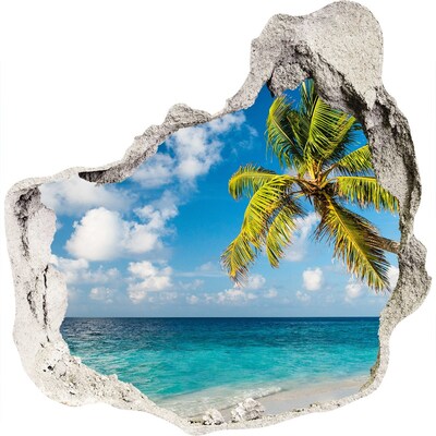 Hole in the wall decal Maldives beach