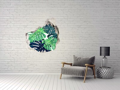 Hole in the wall decal A tropical paradise in a hole in the wall