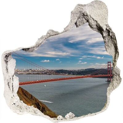 Hole in the wall sticker San Francisco bridge