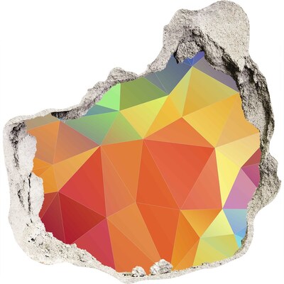 Hole in the wall decal Colorful geometry in a hole in the wall