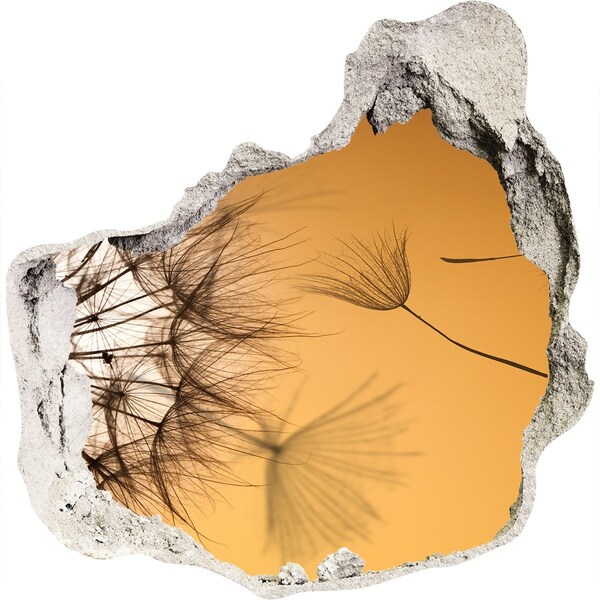 3D wall hole wallpaper A hole in the wall with delicate plant motifs