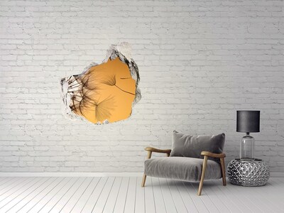 3D wall hole wallpaper Dandelion